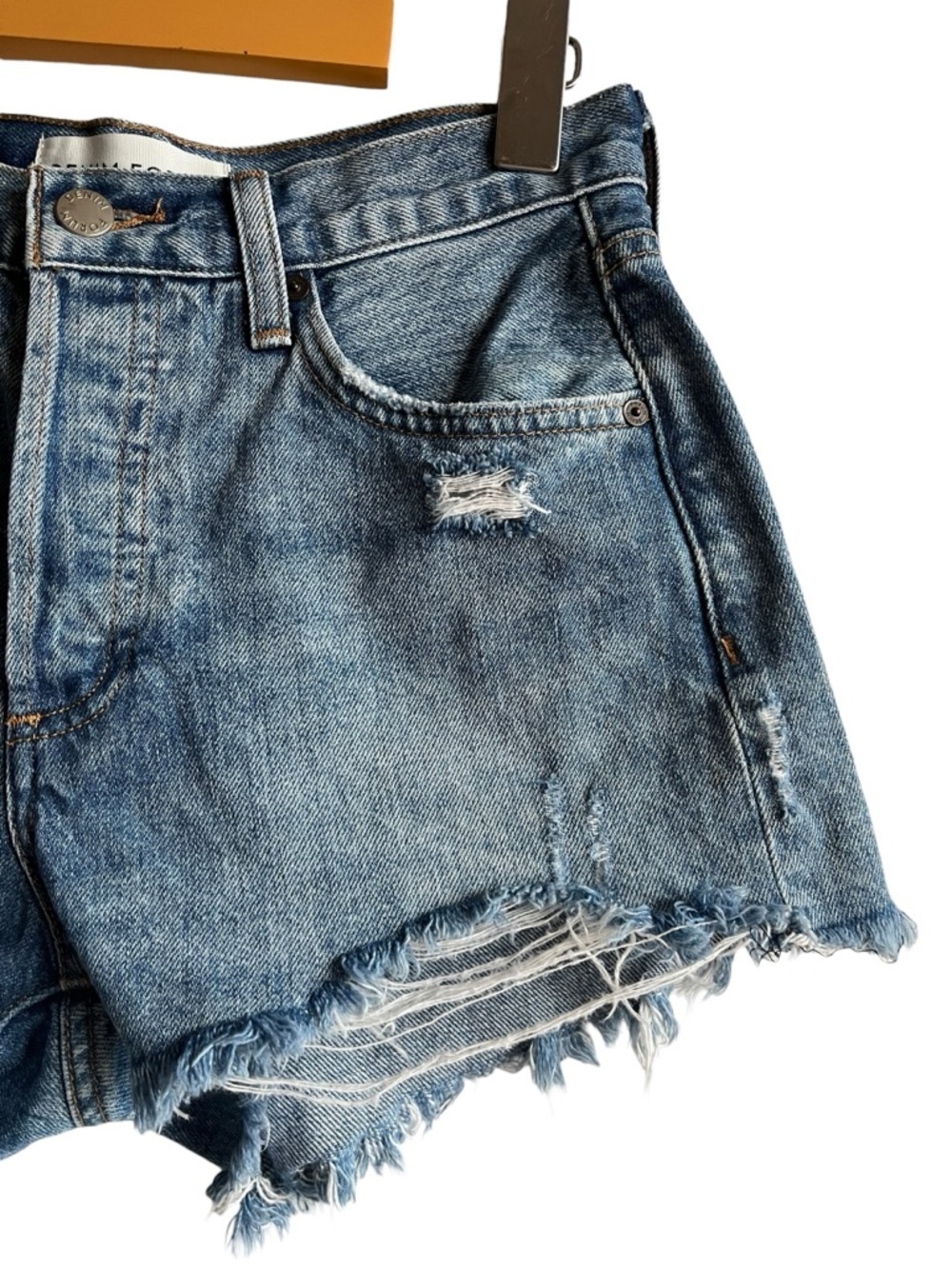 Denim Forum Ex Boyfriend Short 24 Light Wash Denim Forum Shorts Aritzia - Picture 4 of 10